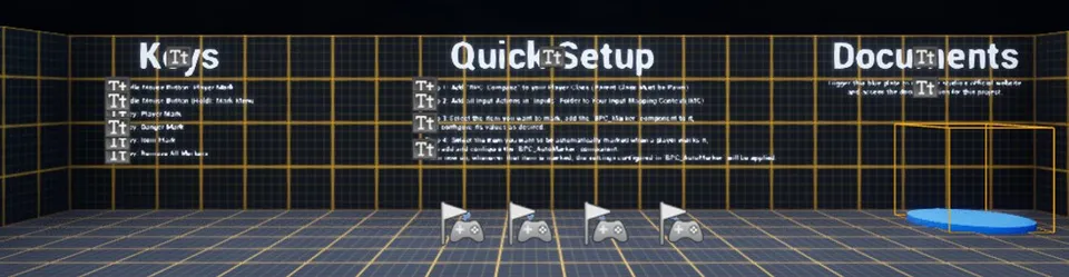 The same steps and keys are written on the wall of the ShowCase level.
